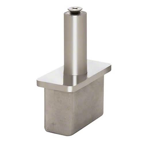 CRL 316 Polished Stainless Round Post Cap for Saddles - 1" x 2" Vertically Adjustable