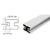CRL 241" Silver Rectangular 2" x 2-5/8" 180° Glass Railing Post