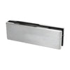 EUR201BS brushed stainless patch fitting for frameless glass doors, fits 3/8 or 1/2" glass.