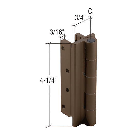 CRL WH74822 heavy-duty 5-knuckle butt hinge, black bronze anodized, 4-1/4" tall for casement windows