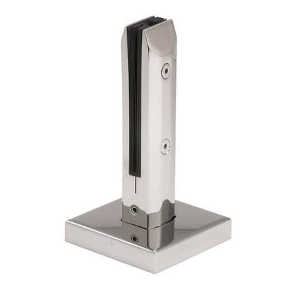 CRL Polished Stainless Frameless Windscreen Clamp - Sleek, Durable Surface Mount Solution.