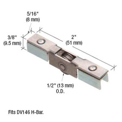CRL Steel Wheel Assembly: Durable, high-performance fit for DV146 H-Bar applications.