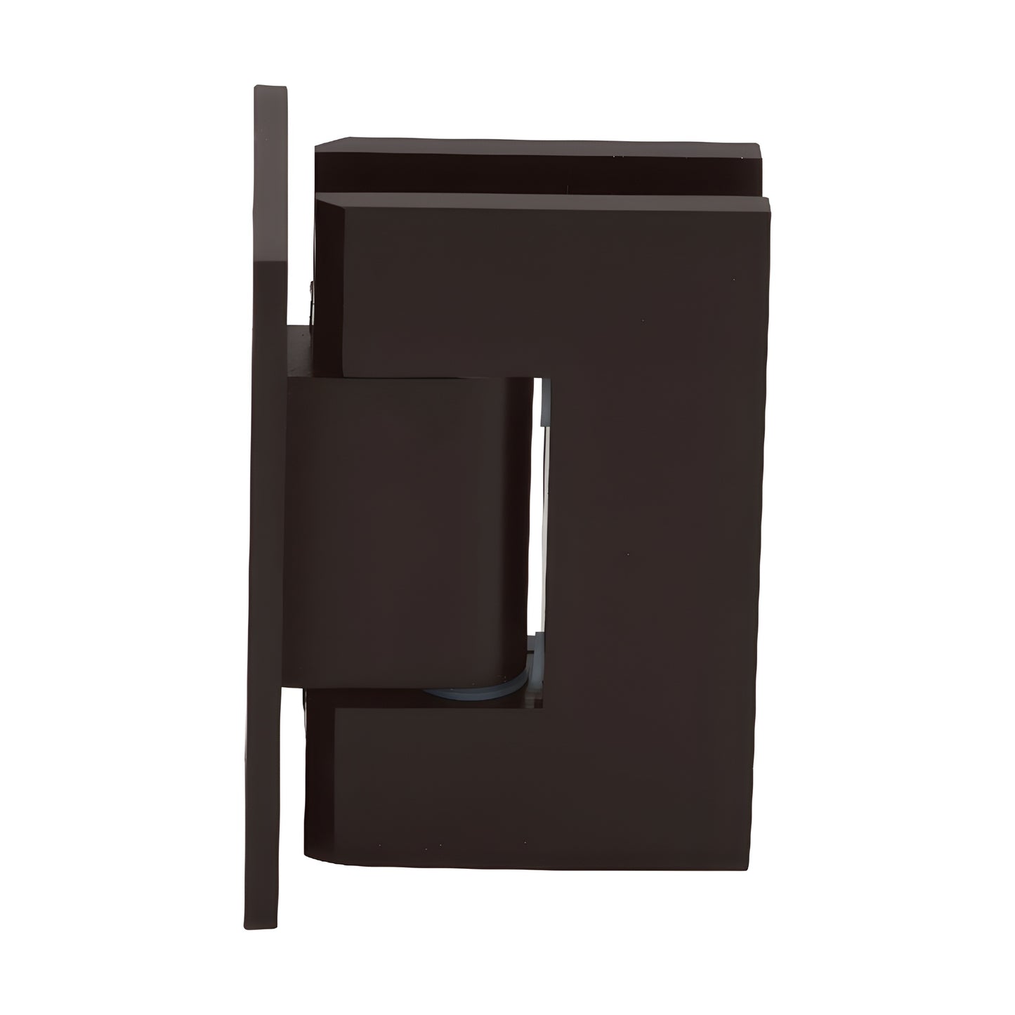 Oil rubbed bronze Geneva glass shower hinge, full back plate, fits 8-12mm glass (SKU: GEN0370RB)