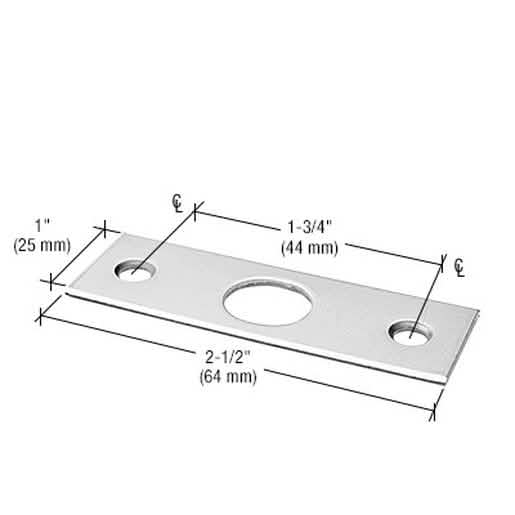 "CRL Polished Stainless Strike Plate - Durable, Stylish Door Hardware for Secure Installat