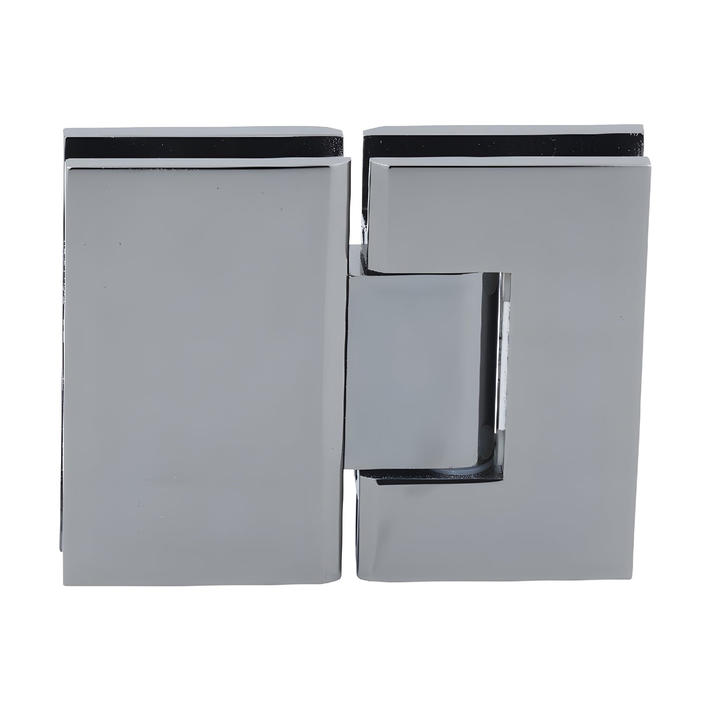 GEN180GM Geneva self-centering glass-to-glass shower hinge, brass, gun metal finish, fits 8-12mm glass.