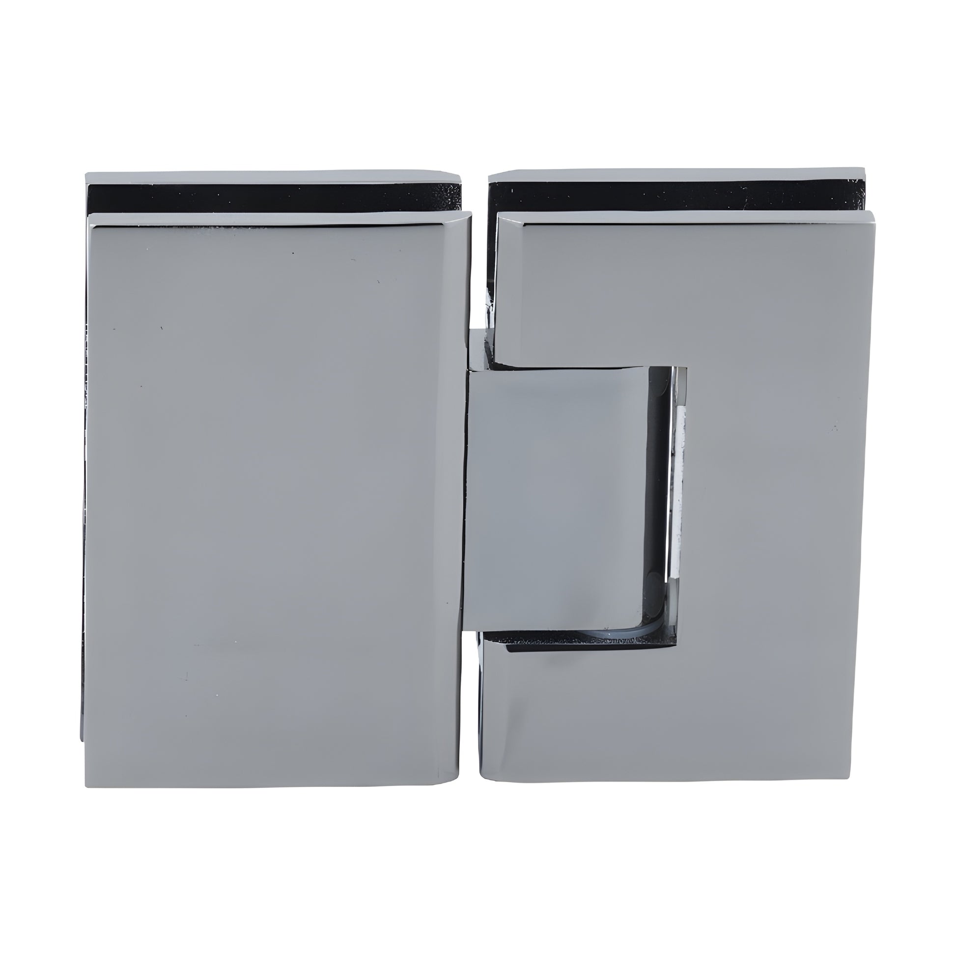 GEN180GM Geneva self-centering glass-to-glass shower hinge, brass, gun metal finish, fits 8-12mm glass.