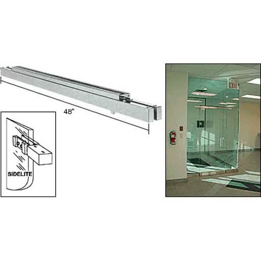 CRL Brushed Stainless Floating Header with Surface Pivots for 36" Door Opening