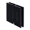 Matte black Vienna glass-to-glass shower hinge (V1E180MBL), solid brass, 180 swing for 10-12mm glass