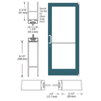 CRL-U.S. Aluminum Custom Series 400 Offset Pivot Entrance Door, KYNAR