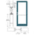 CRL-U.S. Aluminum Custom Series 400 Offset Pivot Entrance Door, KYNAR