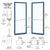 CRL-U.S. Aluminum 72x84 Pair Series 250 Narrow Stile Kynar Entry Door