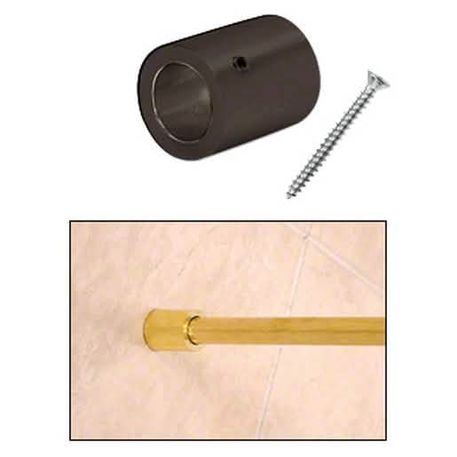 CRL Oil Rubbed Bronze Slim Line Wall Mount Fitting for sleek, modern glass installations.