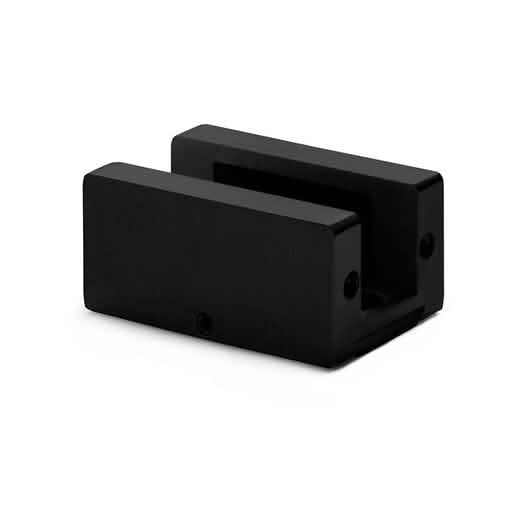 Latitude 34 Adjustable Black Stainless Glass Door Guide - Sleek, Durable, Modern Design