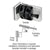 CRL 316 Stainless Steel Brushed 90° Glass-to-Glass Gate Latch