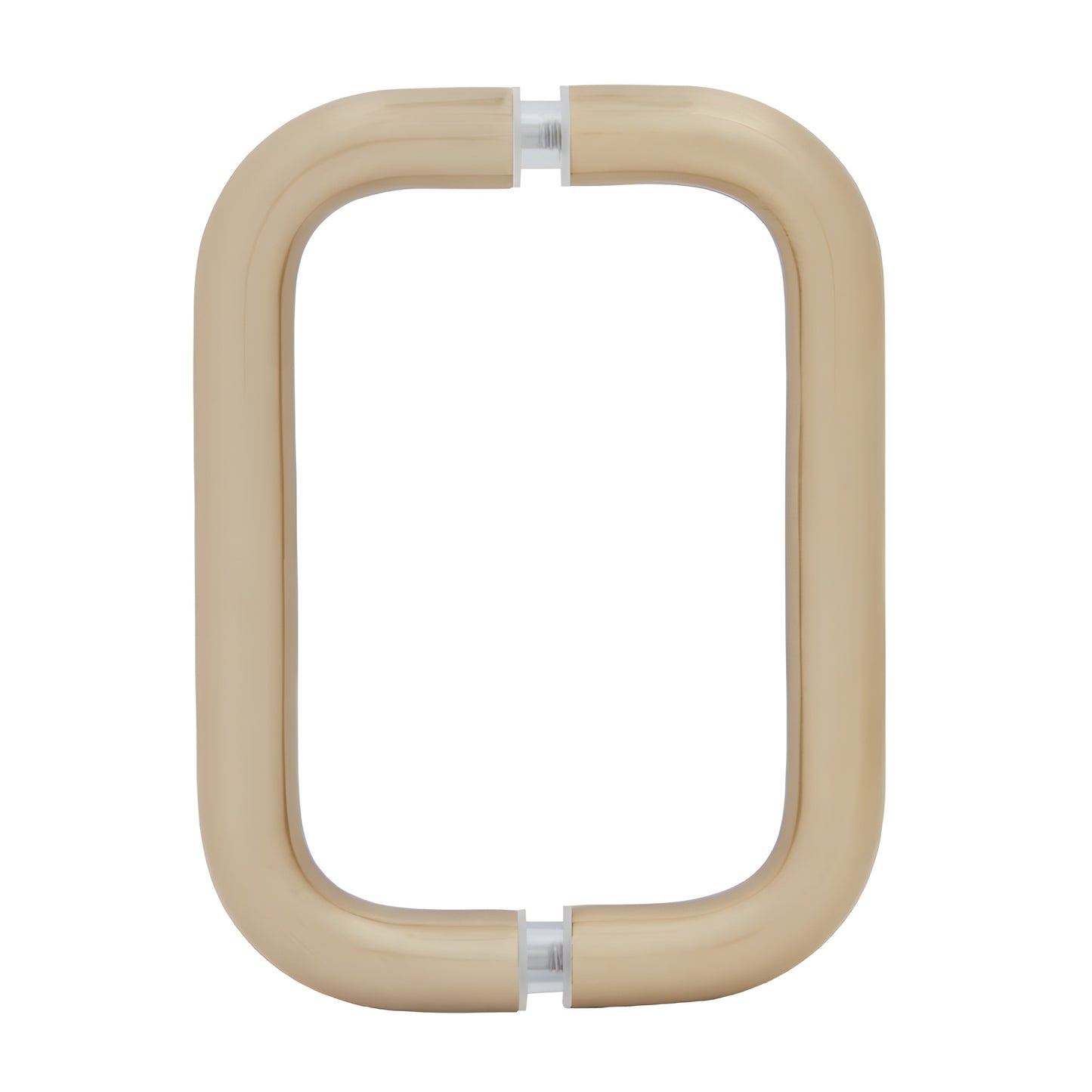 Brushed bronze solid brass squared rectangular 3/4" glass pull handle for frameless shower or cabinet, SKU BPD6BBRZ