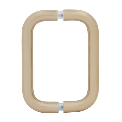 Brushed bronze solid brass squared rectangular 3/4" glass pull handle for frameless shower or cabinet, SKU BPD6BBRZ