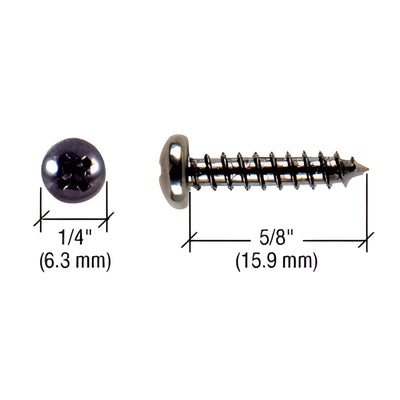 CRL Black Mounting Screw for Glass Door Hinges & Magnetic Latches