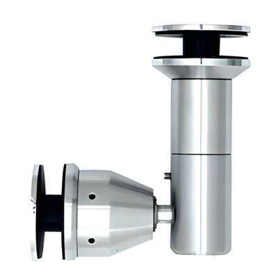 CRL Polished Stainless 90° Glass-to-Glass Swivel Shower Hinge 1/2"
