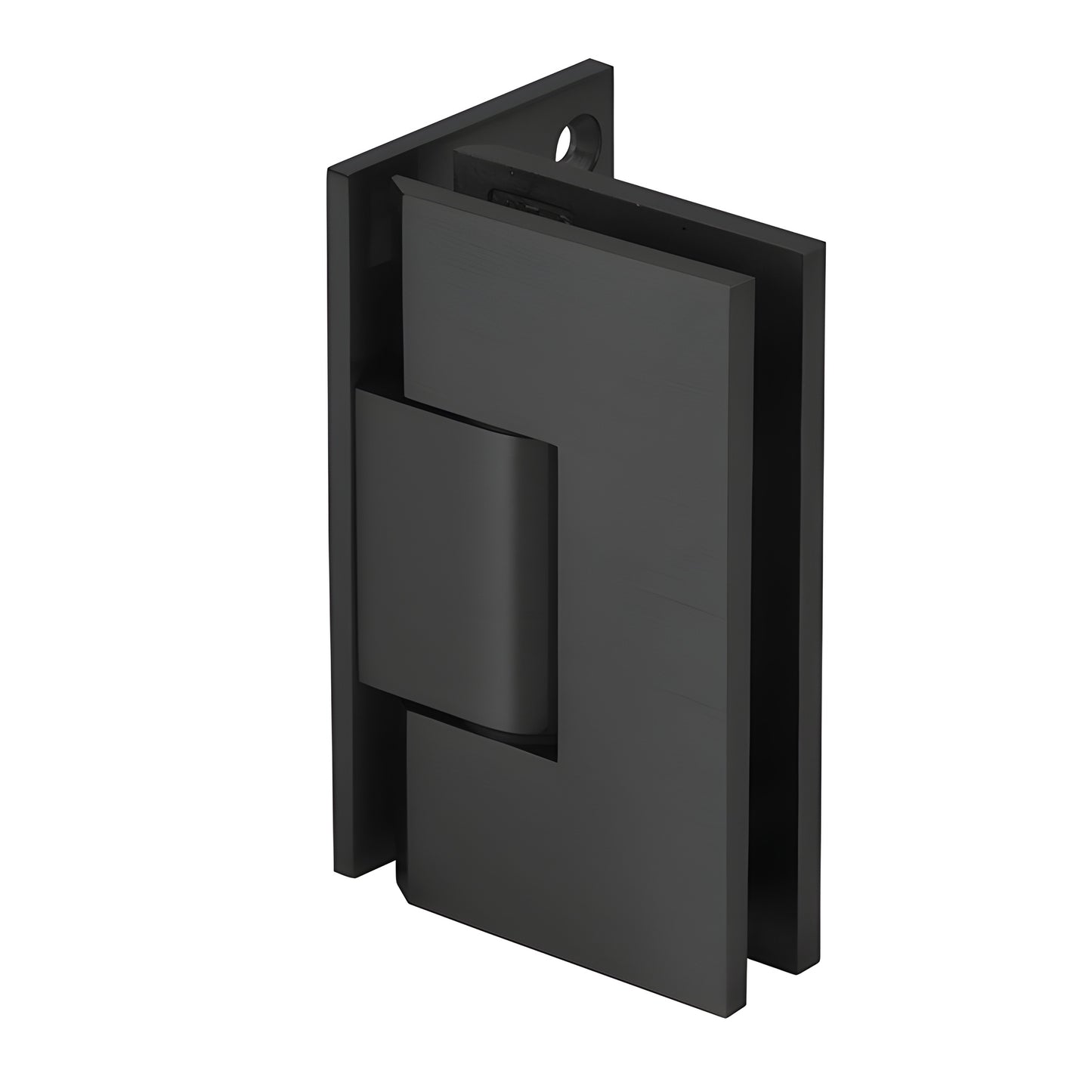 Matte black Vienna adjustable offset wall-mount shower hinge (brass), SKU V1E344MBL.