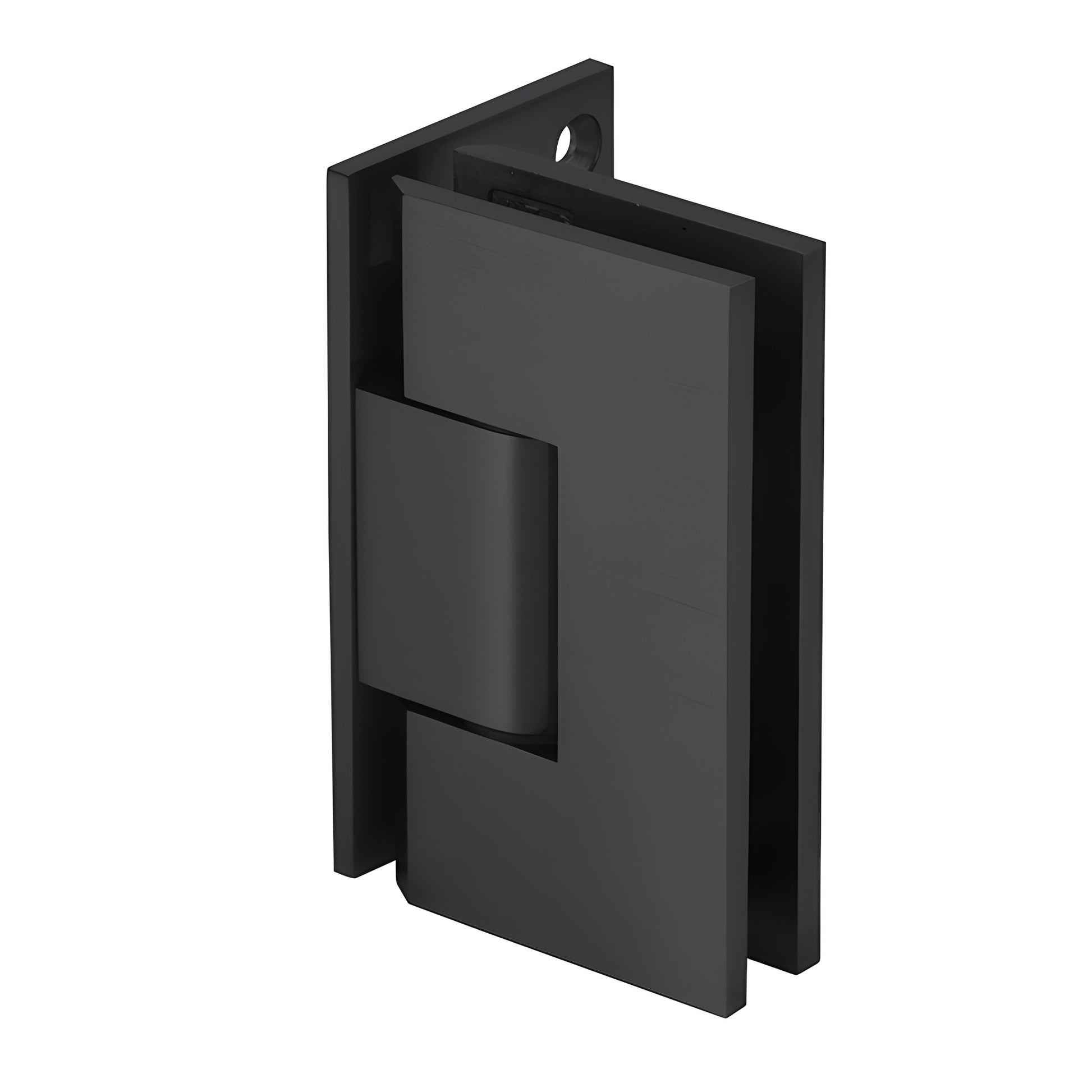 Matte black Vienna adjustable offset wall-mount shower hinge (brass), SKU V1E344MBL.