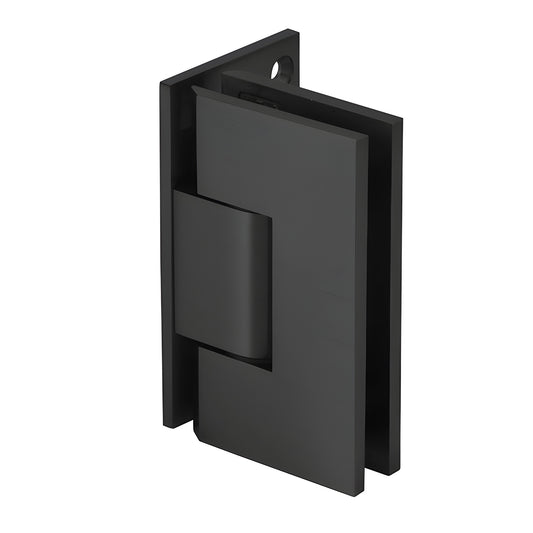 Matte black Vienna adjustable offset wall-mount shower hinge (brass), SKU V1E344MBL.