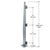 CRL Metropolis 72" Brushed Stainless Center Post for Shower Doors