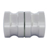 Polished chrome CRL Euro beveled back-to-back glass knob SKU SDK120CH, solid brass, 1-3/4" diameter for 6-12mm glass