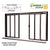 CRL DW 4-Panel Sliding Service Window, Duranodic Bronze (No Screen)