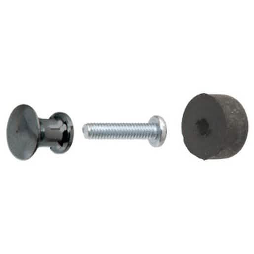 CRL Black Aluminum Knob for Sliding Glass Doors - 1/2" Diameter, Sleek and Durable Design