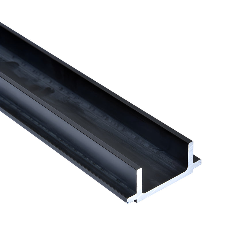 CRL FMS3DUC floor mount saddle, black bronze anodized aluminum, for 4, 6 and 10" sidelite rails, 3/4" glazing