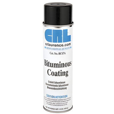 CRL Black Bituminous Spray Paint Aerosol - Waterproof Roof Coating
