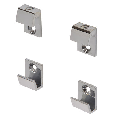 CRL Chrome 5/8 in Beveled Mirror Clip Set - Mirror Hardware