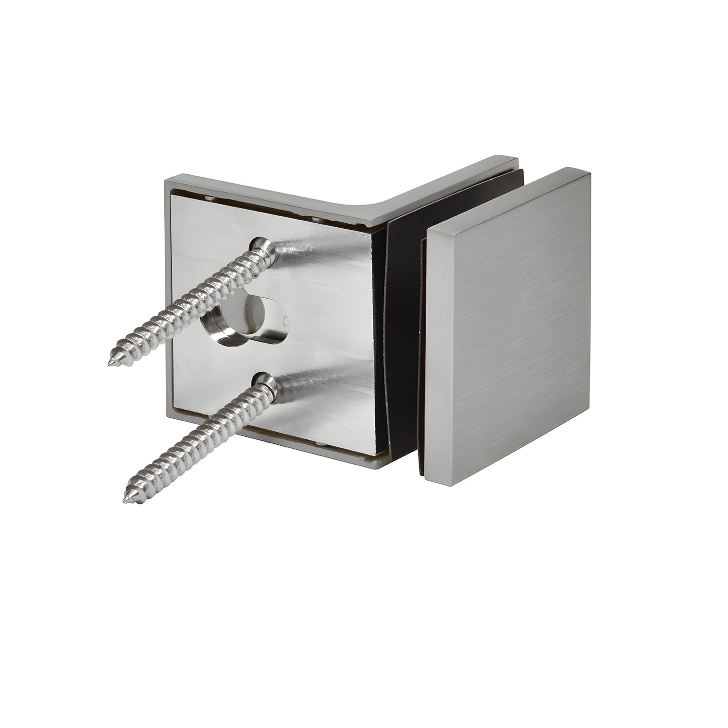 Brushed-nickel 90 brass glass clamp CCS90BN for 3/8-1/2 frameless shower panels