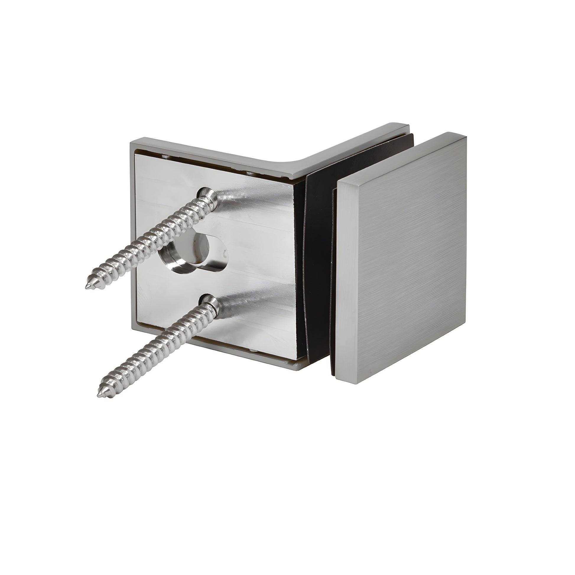Brushed-nickel 90 brass glass clamp CCS90BN for 3/8-1/2 frameless shower panels