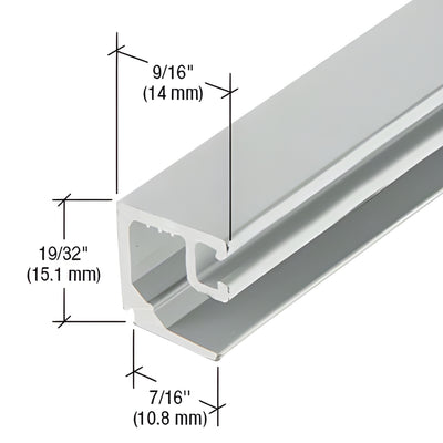 CRL-U.S. Aluminum Door Glass Stop for 1/4" Glass, Clear Anodized 24'-2"