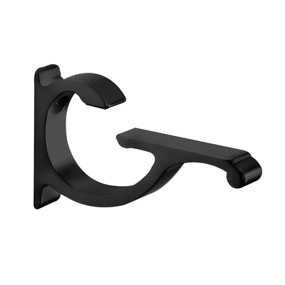 CRL Designer Black Aluminum Glass Shelf Bracket 5/8–3/4 in