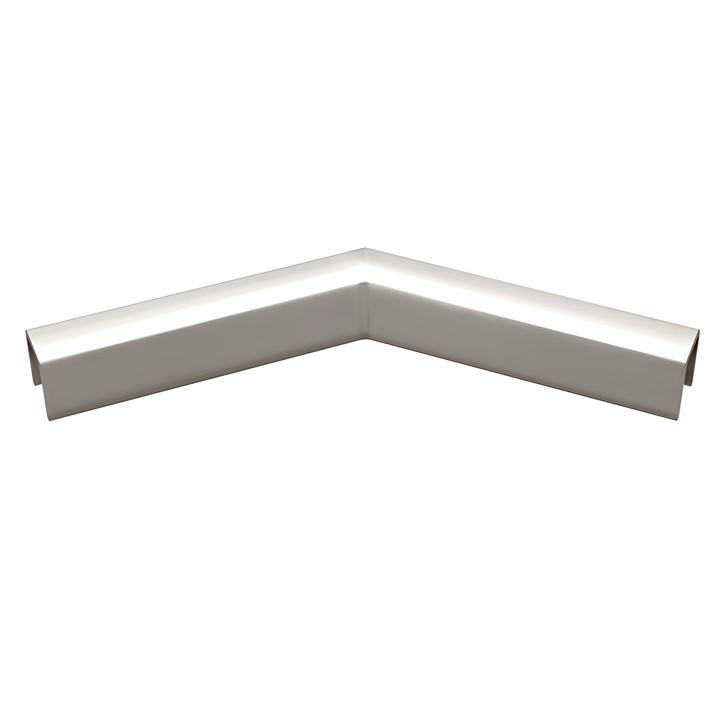 GRL10H3PS 135 polished 316 stainless steel cap-rail corner for 1/2 or 5/8 in (12/16 mm) glass