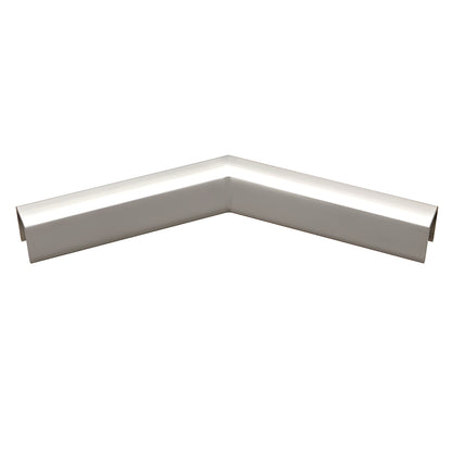 GRL10H3PS 135 polished 316 stainless steel cap-rail corner for 1/2 or 5/8 in (12/16 mm) glass