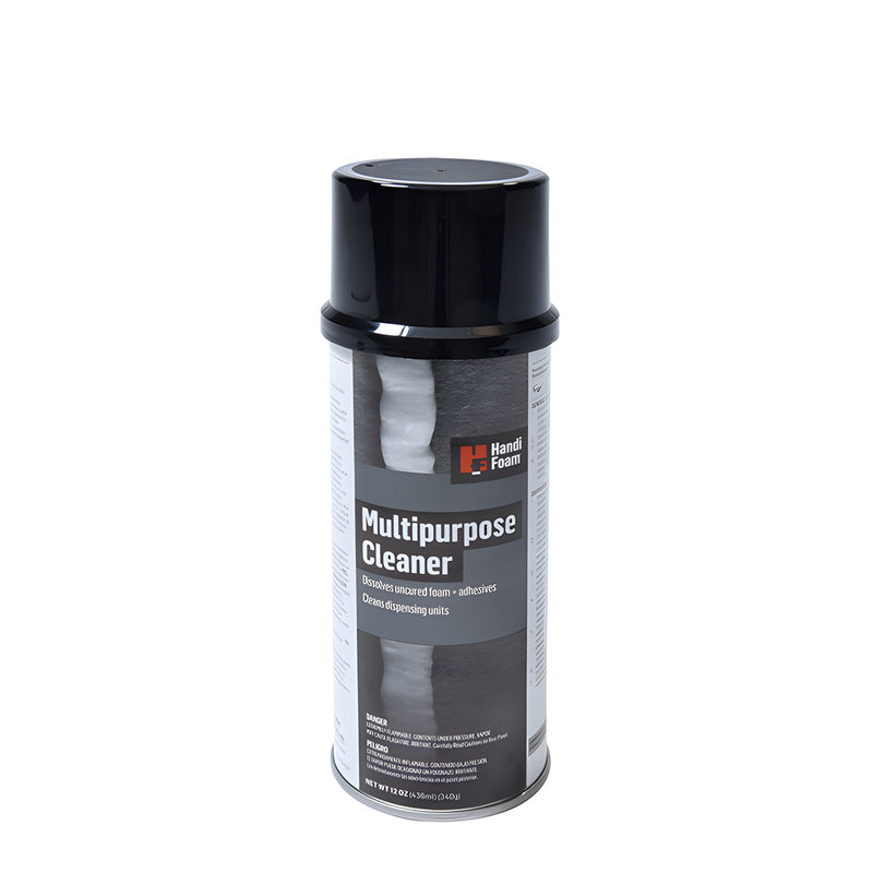 14 oz aerosol can of FomoClean multipurpose foam cleaner solvent (SKU F0M014) with black cap