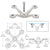 CRL Brushed Stainless Steel 4-Arm Spider Fitting V-Post Mount