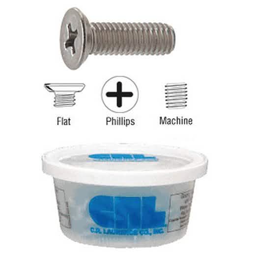 CRL P-Series Stainless Steel Flat Head Phillips Rail Screw #10-32 x 5/8" - Image 1
