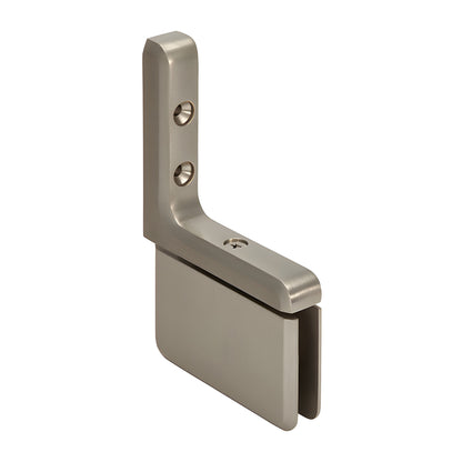CRL Prima PPH03BN brushed-nickel pivot hinge for 8-10mm tempered glass shower door, L bracket wall mount