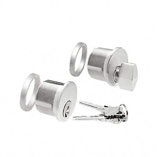 CRL Satin Anodized Keyed DRA Cylinder/Thumbturn Combo - Secure Your Space in Style