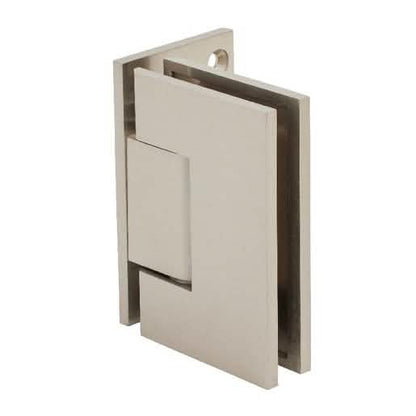 CRL Brushed Nickel Melbourne Wall Mount Offset Back Plate Hinge - Sleek and Durable Design