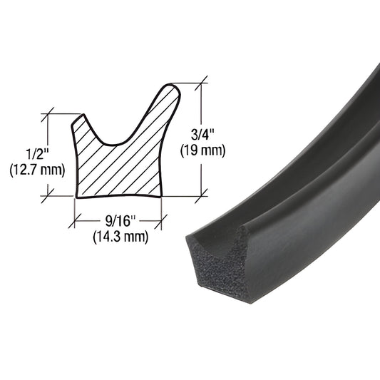 AV4675 - black extruded closed-cell sponge rubber door flange weatherstrip, GM fit, 50 ft roll, 3/4" x 9/16"
