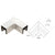 CRL 316 Brushed Stainless Steel 90° Horizontal Handrail Cap Corner