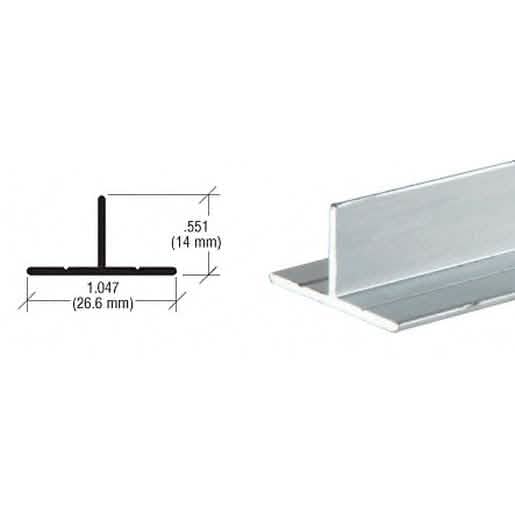 CRL Satin Anodized T-Bar Aluminum Channel - Durable and Sleek Design for Modern Projects