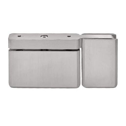 Brushed Nickel Senior Prima Pivot Hinge with U-Clamp for Glass Doors, Top/Bottom Mount