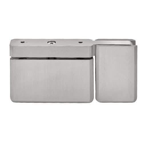 Brushed Nickel Senior Prima Pivot Hinge with U-Clamp for Glass Doors, Top/Bottom Mount