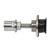 HRF14PS stainless steel rigid head glass attachment, polished 316 SS, for 12-27mm tempered glass, low-profile all-glass look